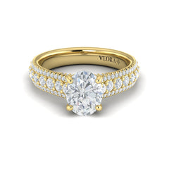 Bold Cathedral Oval Engagement Ring