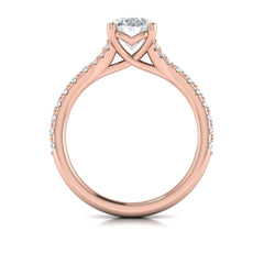 Splendid Cathedral Split Shank Oval Engagement Ring