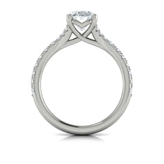 Splendid Cathedral Split Shank Oval Engagement Ring