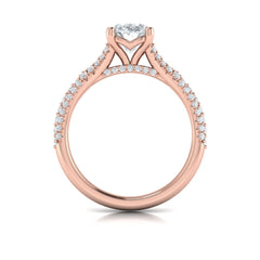 Splendid Cathedral Split Shank Oval Engagement Ring