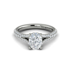 Splendid Cathedral Split Shank Oval Engagement Ring