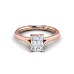 Solitaire Emerald Cut Engagement Ring