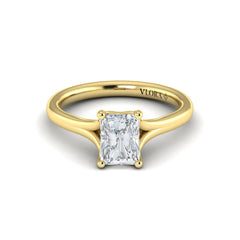 Solitaire Emerald Cut Engagement Ring