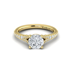 Charming Cathedral Split Shank Engagement Ring