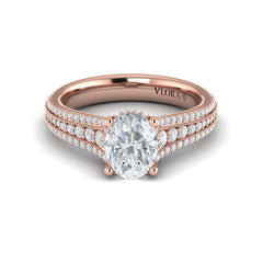 Elegant Oval Modern Vintage Engagement Ring