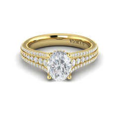 Elegant Oval Modern Vintage Engagement Ring