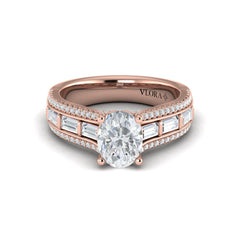 Intricate Oval Engagement Ring