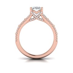 Intricate Oval Engagement Ring