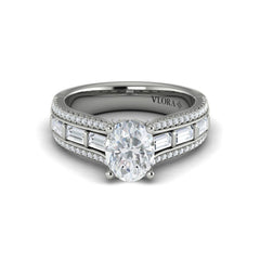 Intricate Oval Engagement Ring