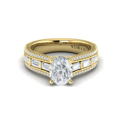Intricate Oval Engagement Ring