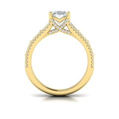 Intricate Oval Engagement Ring