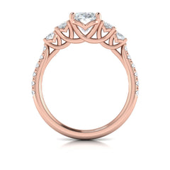 Quintet Oval Engagement Ring