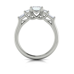 Quintet Emerald Cut Engagement Ring