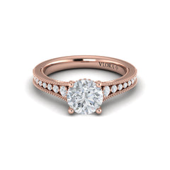 Intricate Hidden Halo Engagement Ring