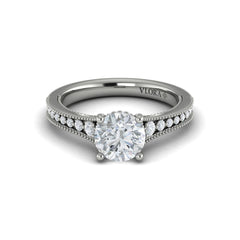 Intricate Hidden Halo Engagement Ring