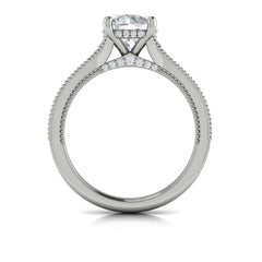 Intricate Hidden Halo Engagement Ring