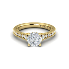 Intricate Hidden Halo Engagement Ring