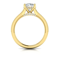 Intricate Hidden Halo Engagement Ring