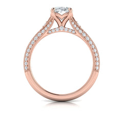 Vintage Splendor Oval Split Shank Engagement Ring