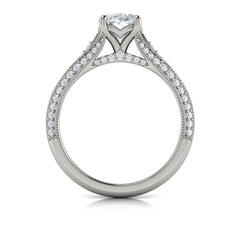 Vintage Splendor Oval Split Shank Engagement Ring