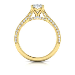 Vintage Splendor Oval Split Shank Engagement Ring