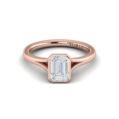 Signature Solitaire Emerald Cut Bezel Engagement Ring