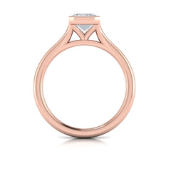 Signature Solitaire Emerald Cut Bezel Engagement Ring