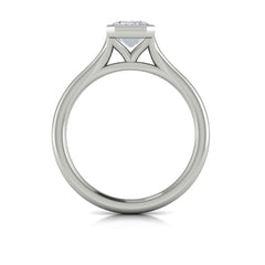 Signature Solitaire Emerald Cut Bezel Engagement Ring