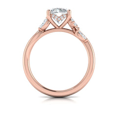 Flora Hidden Halo Engagement Ring