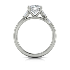 Flora Hidden Halo Engagement Ring
