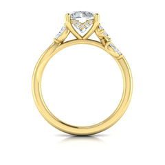 Flora Hidden Halo Engagement Ring