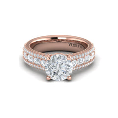Intricate Round Engagement Ring
