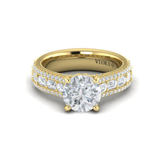 Intricate Round Engagement Ring