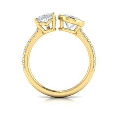Duet Pear and Oval Two Stone Engagement Ring