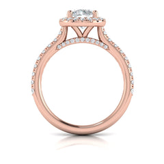 Classic Round Halo Engagement Ring