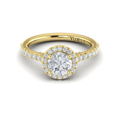 Classic Round Halo Engagement Ring