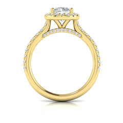 Classic Round Halo Engagement Ring
