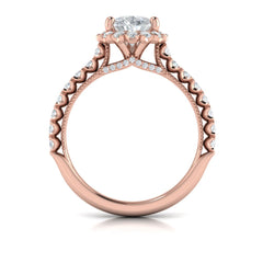 Timeless Pear Halo Engagement Ring
