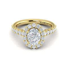 Bloom Halo Oval Engagement Ring