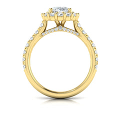 Bloom Halo Oval Engagement Ring
