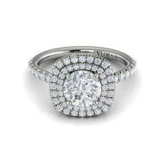 Delicate Double Halo Engagement Ring