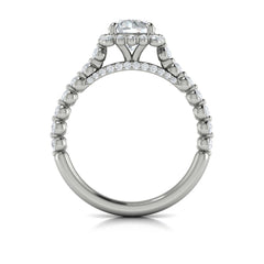 Floating Halo Round Engagement Ring