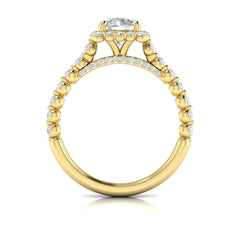 Floating Halo Round Engagement Ring