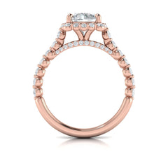Floating Halo Round Engagement Ring