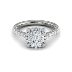 Floating Halo Round Engagement Ring