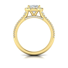Opulent Oval Halo Engagement Ring