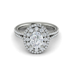 Grand Double Halo Oval Engagement Ring