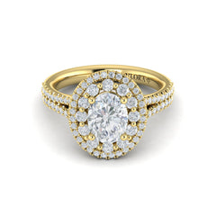 Grand Double Halo Oval Engagement Ring