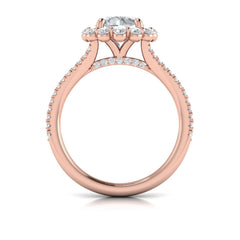 Floral Halo Engagement Ring