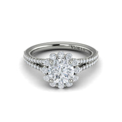 Floral Halo Engagement Ring